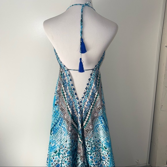 Watercolor Hi-lo Maxi Cover Up Dress - Picture 6 of 16